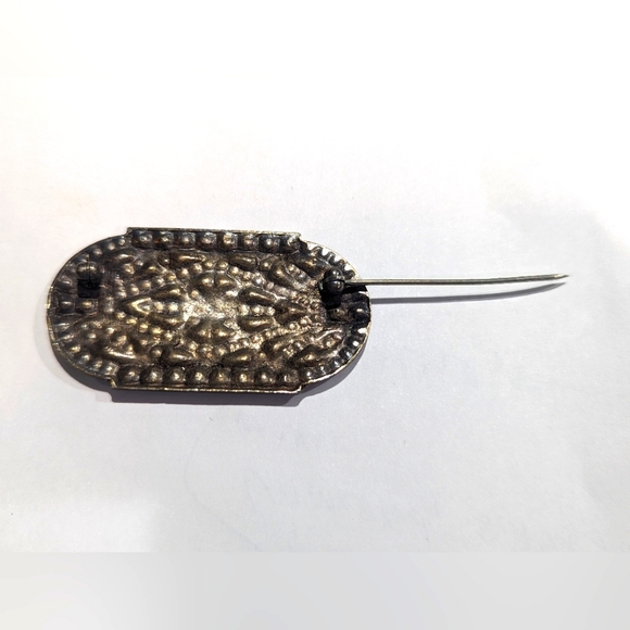 Art Deco Pierre Bex Style Metal, Rhinestone,Enamel Brooch Pin - Picture 6 of 6